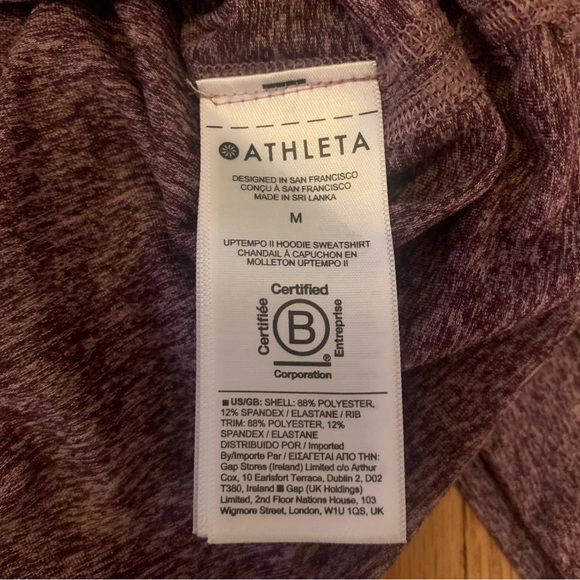 Athleta Uptempo II Elevate Hoodie in Heathered Plum Sz M - Picture 5 of 8